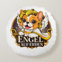 Zoete Franse puppy als een Christuskind