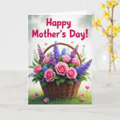 Zoete Fuchsia Script Kaart (Gele Bloem)