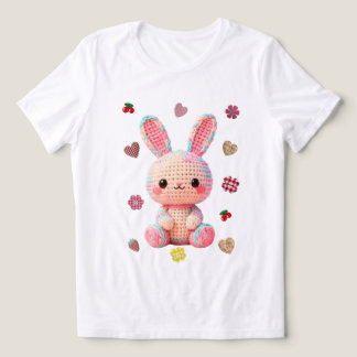 Zoete Gehaakte Konijn Tri-Blend Shirt