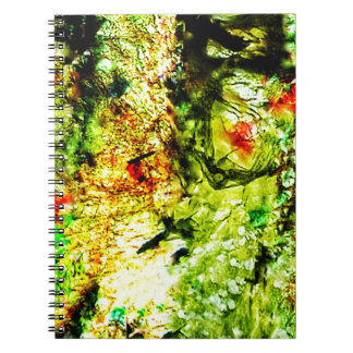Zoete gele abstracte spiraal foto notitieboek, Lie Notitieboek