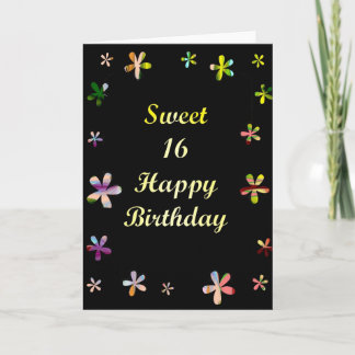 Zoete Gelukkige Verjaardag 16 Kaart
