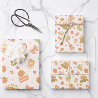 Zoete Gemberkoek Kerst Inpakpapier Vel