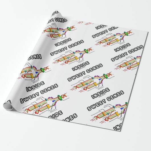 Zoete genen in DNA Replication Humor Cadeaupapier (Uitgerold)