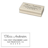 Zoete gepersonaliseerde scriptnaam retouradres 	rubberstempel (Gestempeld)