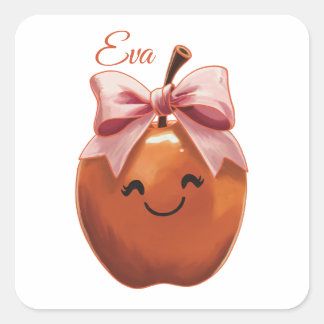 Zoete Geschenkappel Vierkante Sticker