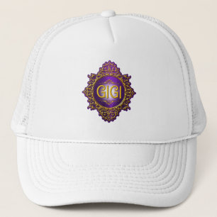 Zoete GIGI Konings Paars & Goud Trucker Pet