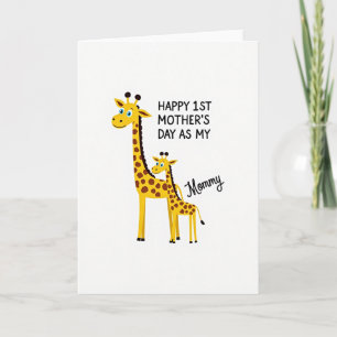 Zoete Giraffe Moedersdag Kaart