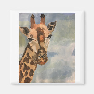 Zoete giraffe op magneet