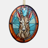 Zoete Glazen in lood berggeit Keramisch Ornament (Rechts)