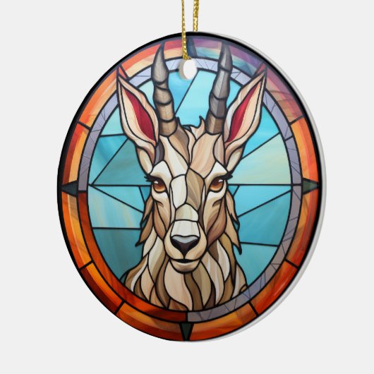 Zoete Glazen in lood berggeit Keramisch Ornament (Links)