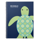 Zoete groene schildpad notitieboek (Voorkant)