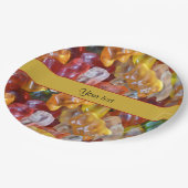 Zoete Gummi draagt Papieren Bordje (Gekanteld)