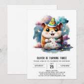 Zoete Hamster Afdrukbare Verjaardag Kaart (Voorkant / Achterkant)