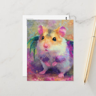 Zoete Hamster Draak Briefkaart