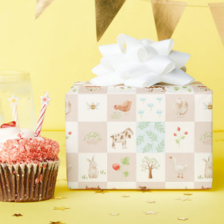 Zoete handgeschilderde Grandmillennial boerderij v Cadeaupapier