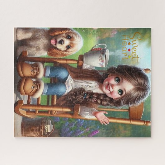 Zoete hart puzzel legpuzzel (Horizontaal)