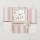 Zoete Hart Uitnodiging (Voorkant / Achterkant)