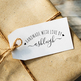 Zoete Harten & Handgeschreven Naam Met Liefde Hand Rubberstempel
