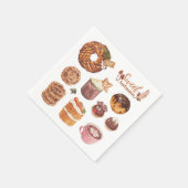 Zoete herfst dessert party servetten (Hoek)