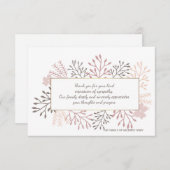 Zoete herinnering Bereavement Hartelijk dank Bedankkaart (Voorkant / Achterkant)