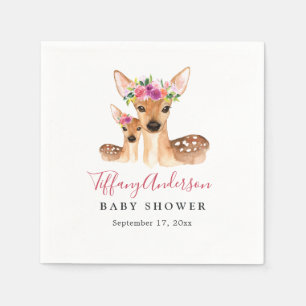Zoete Herten Moeder En Baby Bloemige Baby Shower S Servetten
