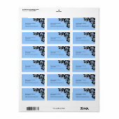 Zoete Hibiscus Bruiloft Aangepast Adreslabel Etiket (Full Sheet)