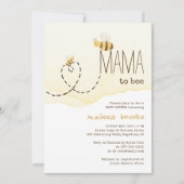 Zoete hommel mama om bijenbaby shower uitnodiging (Voorkant)