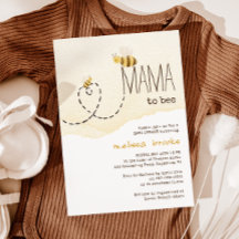 Zoete hommel mama om bijenbaby shower uitnodiging