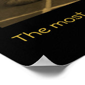 Zoete hond met Inspirerend prijsopgave. Poster (Hoek)