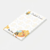 Zoete honingraat & hommels bij je gepersonaliseerd post-it® notes (Schuin)