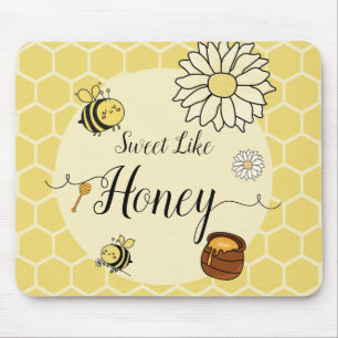 Zoete Houten Honing Muisvloermat Cute Little Bee Muismat