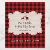 Zoete Houthakker Kleine Jager Baby Shower Wijn Etiket (Enkel label)