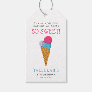 Zoete Ice Cream Birthday Party Cadeaulabel