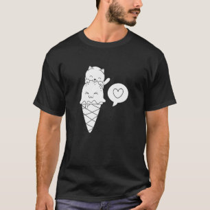 Zoete IJs Kat Desserts Zoete Gelato Katten Eigen T-shirt