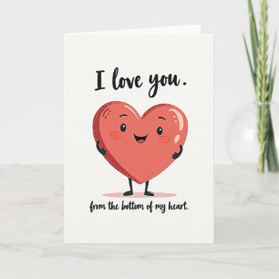 Zoete Ik Hou Van Jou Hart Berichtkaart Kaart