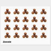 Zoete kastanjes vruchten vierkante sticker (Vel)