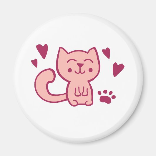 zoete kat magneet (Voorkant)