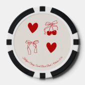 Zoete Kers Bruidsfeest Favoriet Poker Chip (Voorkant)