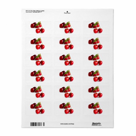 Zoete kers etiket (Full Sheet)