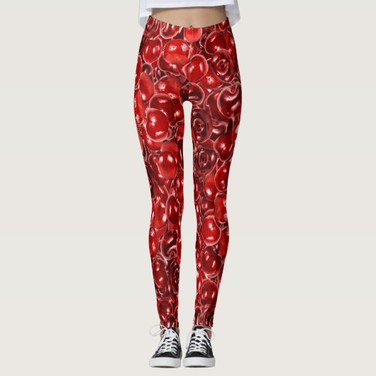 Zoete kersen leggings (Voorkant)