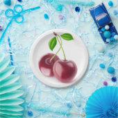 Zoete kersen papieren bordje (Feest)
