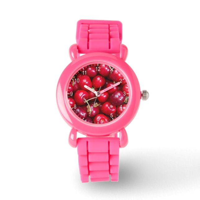 Zoete kersen patroon horloge (Voorkant)