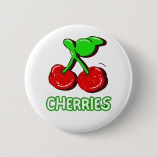 • Zoete Kersen Pop Art Ronde Button 5,7 Cm
