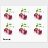 Zoete kersen ronde sticker (Vel)