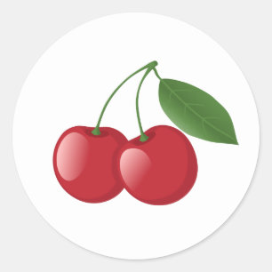 Zoete kersen ronde sticker