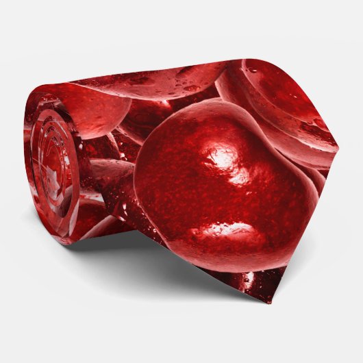 Zoete kersen stropdas (Opgerold)