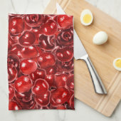 Zoete kersen theedoek (Quarter Fold)