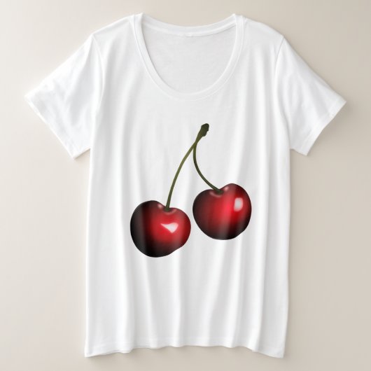 Zoete kersen, vers grote maat t-shirt (Design voorkant)