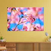 Zoete Kersenbloesems Op Een Zonnige Lentedag Canvas Afdruk (Insitu (Woonkamer))