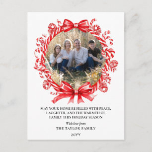Zoete Kerstkrans Foto Kerstkaart Feestdagenkaart